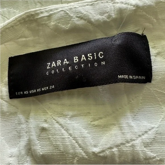 Zara White Jacket with Black Tie NWT XS - Picture 5 of 7